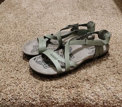 Womens Merrell Blue Dove Strappy Green Leather Sport Hiking Sandals J289636C  8