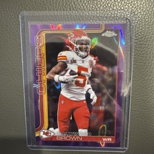 2025 Topps Chrome Hollywood Brown #146 Purple Border /75 Kansas City Chiefs