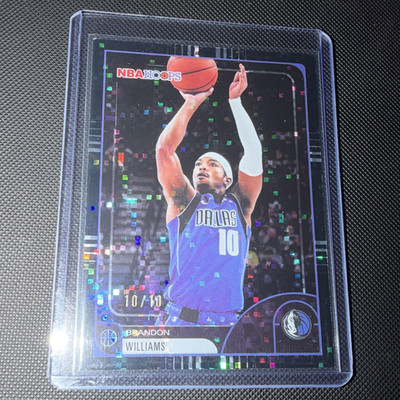 Topps NBA Hoops 2025-26 Brandon Williams Black Pixel Burst 10 /10 Jersey Match