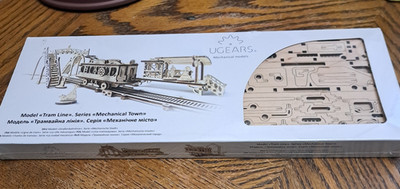 UGers Mechanical Town Series Tram Line Wood Puzzle Model Kit NIB