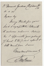 Sims Reeves Signed Letter 1899 / Autographed Opera Singer
