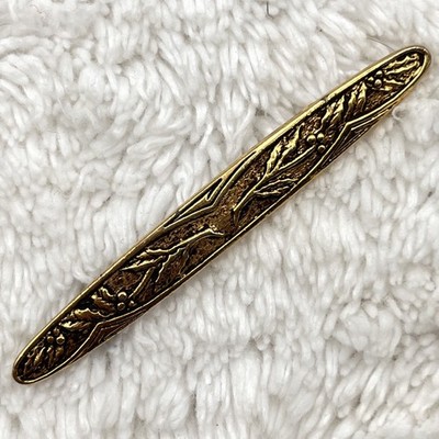 Vintage Diane Von Furstenberg Bar Brooch Gold Tone 2.5''