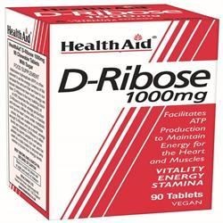 HealthAid D-Ribose 1000mg 90 Tablets - 2 Pack