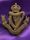 Genuine WW1 The Connaught Rangers GM Cap badge w/slider & strengtheners