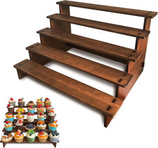 Wooden Cupcake Stand 5 Tier Cupcake Stand Cupcake Holder Rustic Wood Cupcake Dis