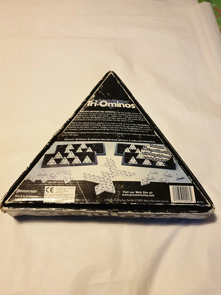 Tri ominos Classic DeLuxe Edition Pressman 2002 Family Game  1 Tile Missing  - Image 2 of 4