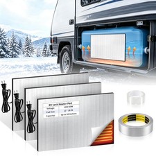 3 Pack RV Tank Heater Pad 12"x18", 120V 60W Self-Regulating Heating Pad 8mm Insu