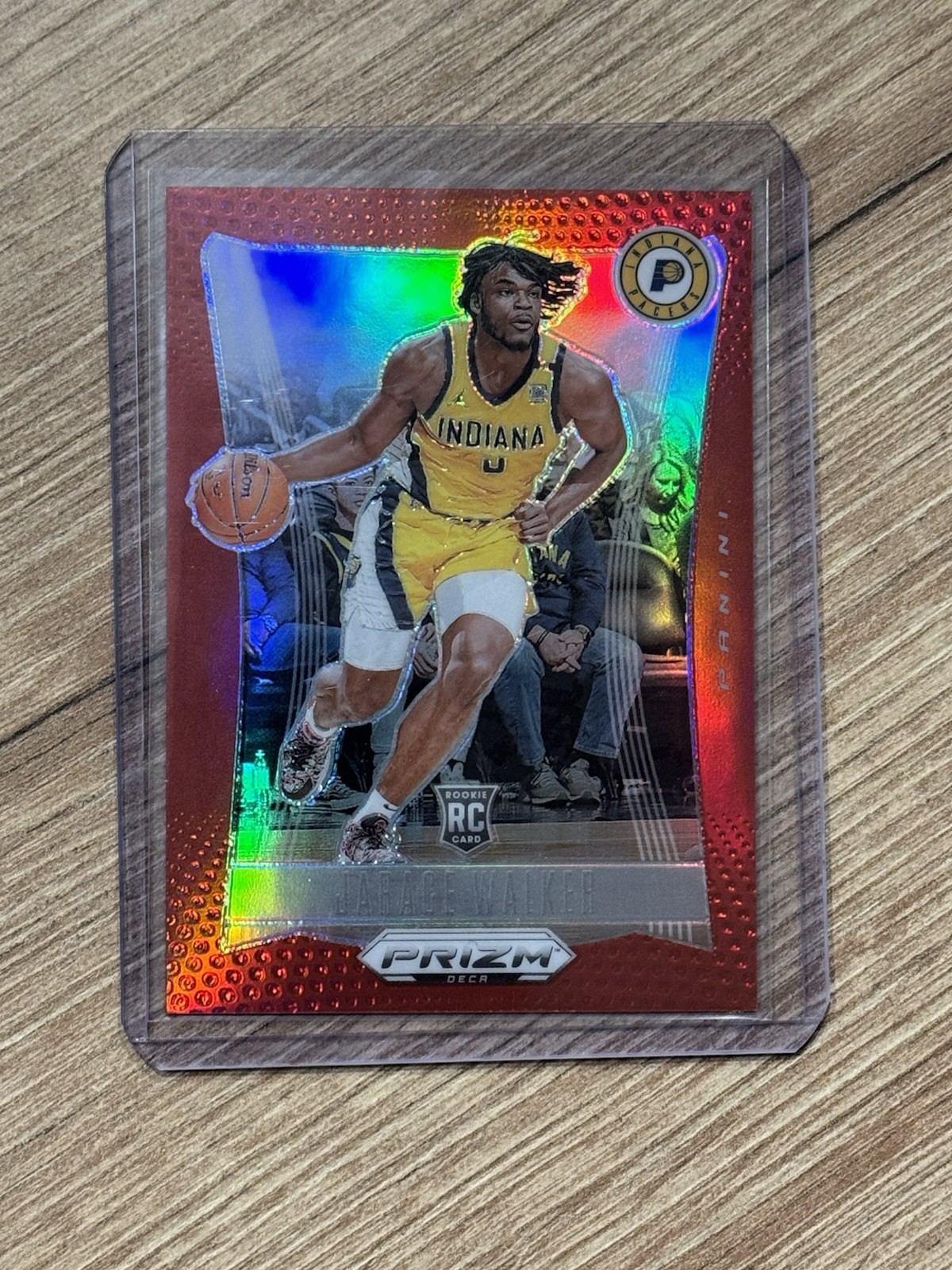 2023-24 Panini Prizm Deca Jarace Walker Red Prizm RC /199 Indiana Pacers #201