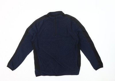 Dunnes Stores Men s Blue 1/4 Zip Fleece Sweatshirt Small