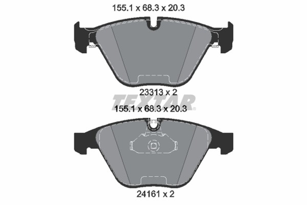 Textar Bremsbelagsatz Scheibenbremse 2331303 FüR Bmw E90 Z4 E89 E84 X1 E93 E92-image