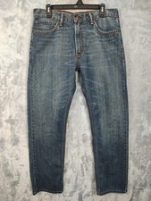 Levis 505 Jeans Mens 34x32 Blue Straight Leg Denim Medium Wash Classic Fit