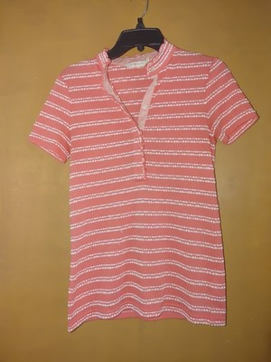 Vintage TORY BURCH Woman's Short Sleeves 1/2 Buttons Polo Shirt Size XS Used