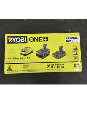 #ad #ad Ryobi 18V One 4.0 amp; 2.0Ah Lithium Starter Kit Batteries amp; Charger PSK106B New $79.00