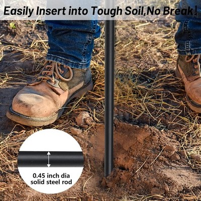48 Inch Metal Soil Probe Rod, Septic Tank Locator & Ground Compaction Tool