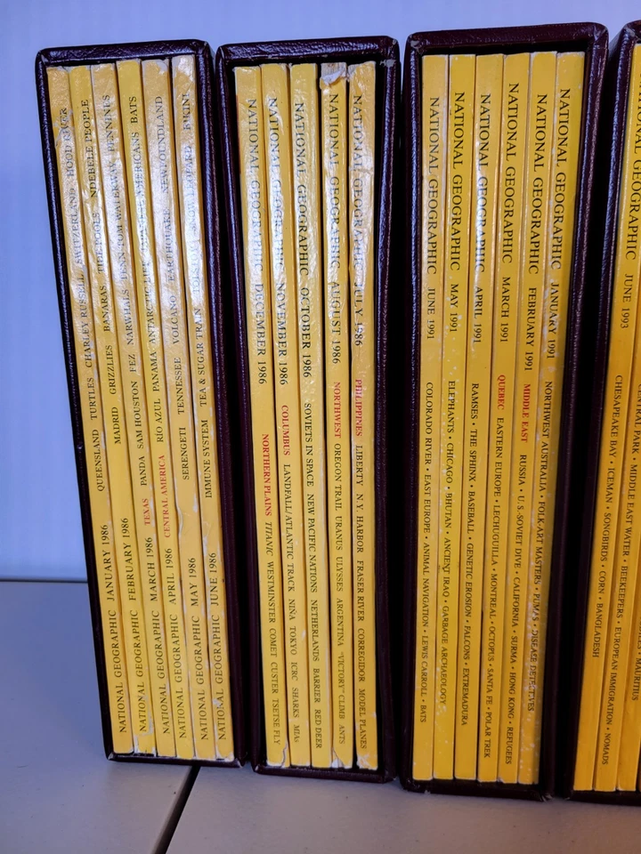 81 National Geographic Magazines (1986-2002) + 14 Slip Covers & Maps - Very Good - Image 4 of 4