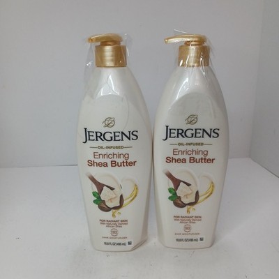 2 Pack Jergens Enriching Shea Butter Lotion Oil Infused 16.8oz Each New