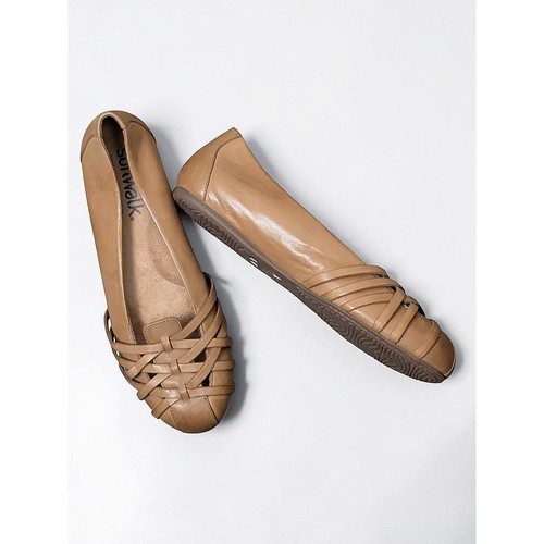 SOFT WALK Softwalk Tan Braided Leather flats 8.5