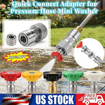 #ad #ad Garden Hose to Pressure Washer Adapter 3 4quot; GHT to 1 4quot; Quick Connect Stainl... $18.04