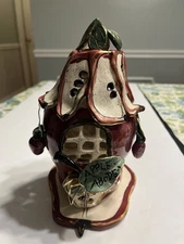 Blue Sky Apple Abode Candle House Heather Goldminc Clayworks Tea Light 2001