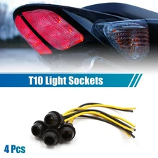 4pcs T10 Motorcycle Light Socket Connector Extension LED Wedge Holder Adapter