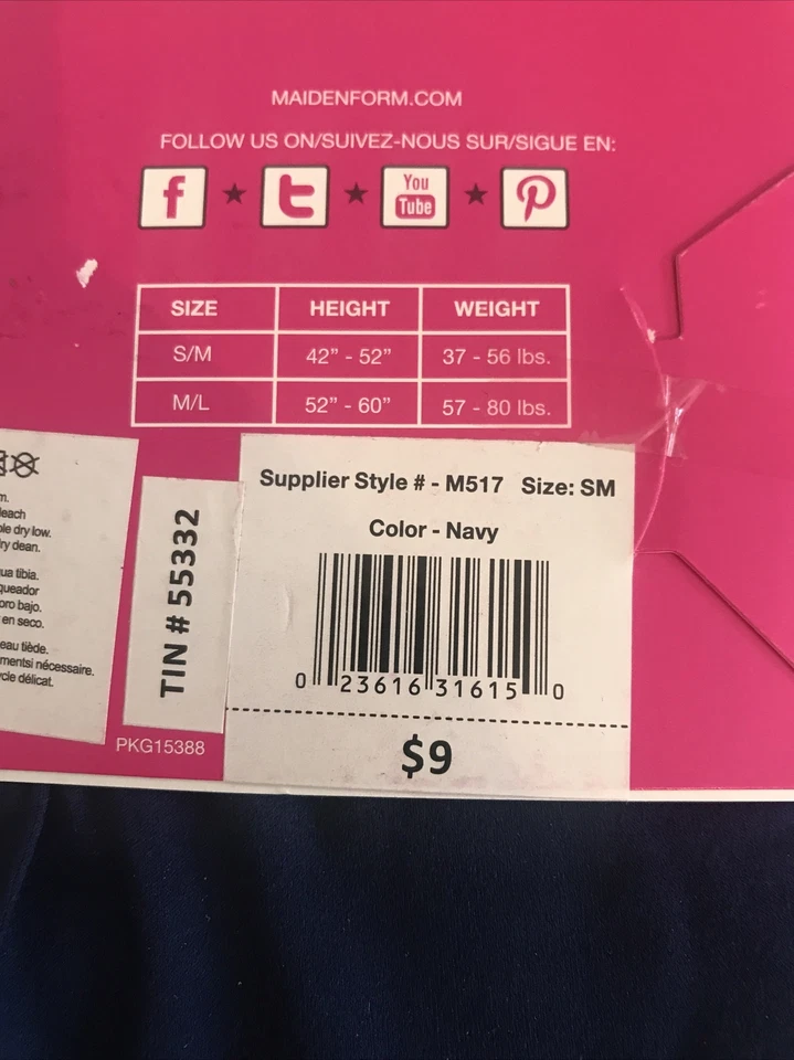 Medias de microfibra Maidenform Girl azul marino talla S/M venta al por menor $9 (5hmbx-131-5) Foto 2 de 4