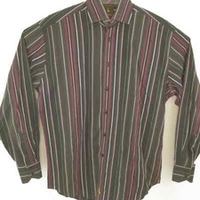 TAILORBYRD Mens Long Sleeve Button Down Dress Shirt Size L Large Excellent