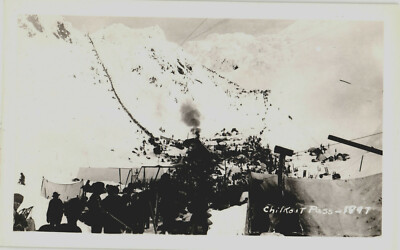 RPPC Chilkoot Pass Alaska Klondike Gold Rush 1897 Lots of tents and people UNP