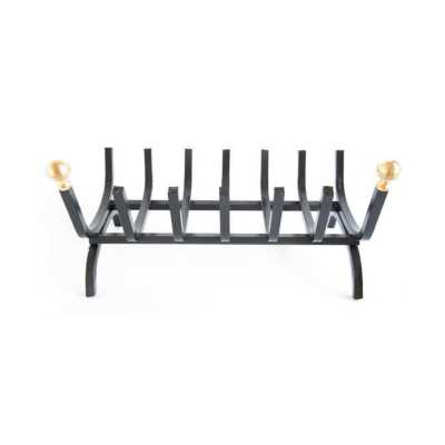 Brucialegna Per Camino In Ferro Battuto Con Pomelli Ottone - 60 Cm, Ideale Per Caminetti - Foto 11