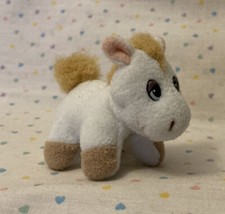 Vintage 90s Galoob Mini Pound Puppies Farm White Horse Pony Stuffed Plush 3  