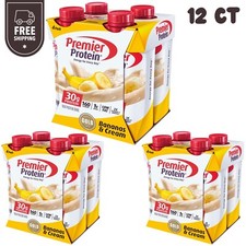 Premier Protein Shake, Bananas Cream, 30g Protein, 11.5 fl oz, 12 Ct