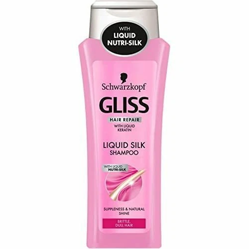 Champú líquido de seda Schwarzkopf Gliss 250 ml / 8,45 fl oz (paquete de 2) Foto 2 de 2