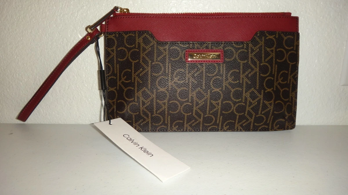 Calvin klein sales large wristlet