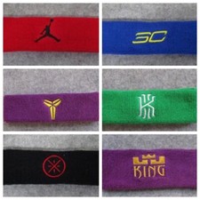 NBA Players Headband Choose From Curry Jordan Wade Kobe Kyrie  Lebron
