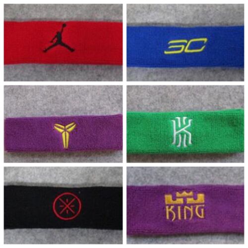 NBA Players Headband Choose From Curry Jordan Wade Kobe Kyrie & Lebron - Picture 1 of 2