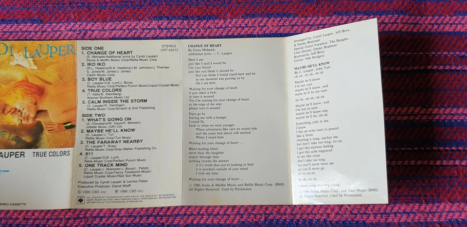 Cyndi Lauper ~ True Colors ( Malaysia Press ) Cassette - Image 4 of 4