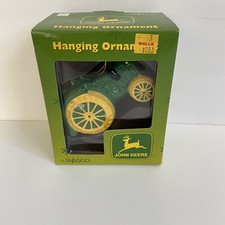 Vintage John Deere Tractor Enesco Hanging Ornament 2000 NIB Green Holiday 1 Pc