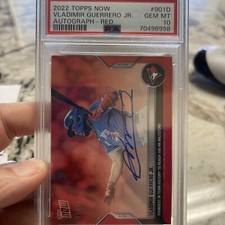 VLADIMIR GUERRERO JR. Autographed 100th HR 2022 Topps Now #901C RED  05/10