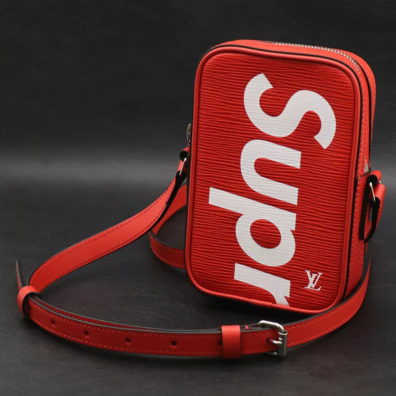 LOUIS VUITTON X SUPREME DANUBE RED EPI CROSSBODY BAG