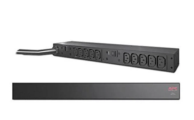 APC Rack Mount PDU, Basic 200V-240V/30A, (10) Outlets, 1U Horizontal Rackmount ( - Image 2 of 3