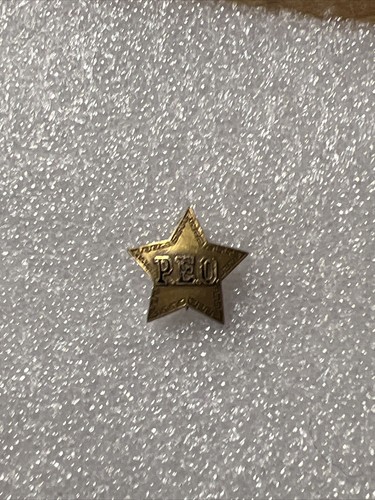 Old 94 Year Old 14K Gold P.E.O Sisterhood Sorority Pin Badge - Picture 1 of 3