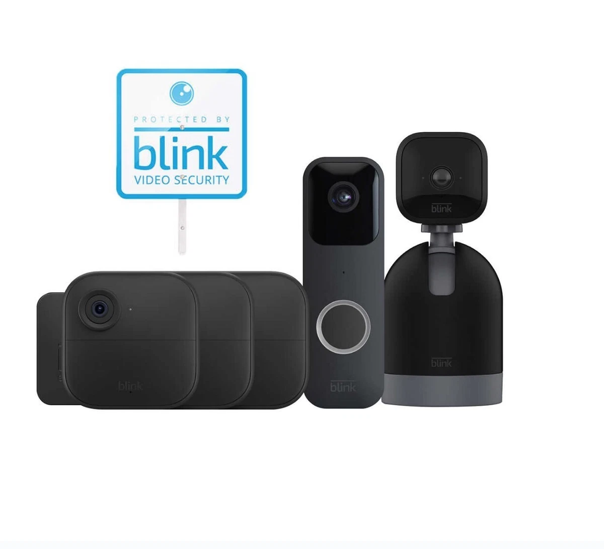 Blink 4th Generation 5 Camera Security System with Sync Module 2 and Yard  Sign