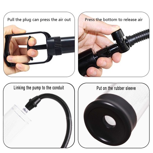 Penis Enlarger Extender Pump 7.5 INCH Penis Pump Clear Male Vacuum Draw Handle - Picture 20 of 24