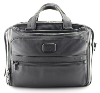 tumi alpha 2 leather briefcase