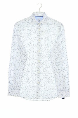 Zara camisa flores Print s blanco azul-tonos | eBay
