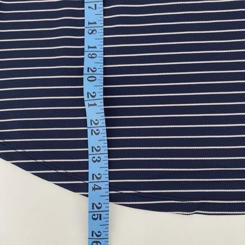 Greg Norman Polo Shirt Women’s Medium Play Dry Blue White Stripe The Players - Picture 3 of 6