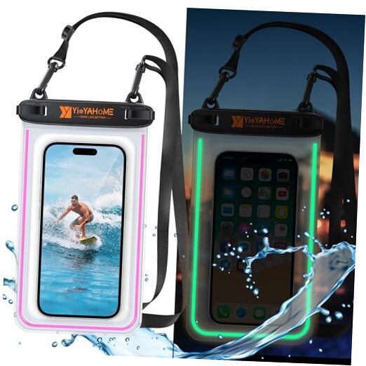 [2 Packs - 8.5“ Noctilucent Floatable Waterproof Large Red & Blue Floatable