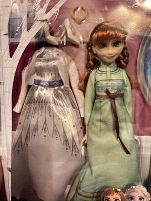NEW! Disney Frozen 2 Arendelle Anna Doll with Dress, Nightgown & Shoes - Image 1 of 2