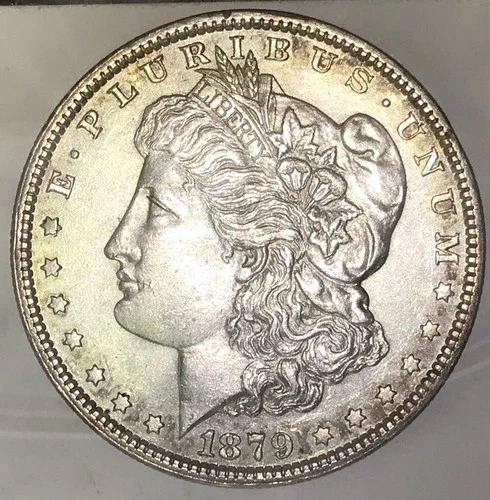 AU++ 1879 (P) Morgan Silver Dollar -1a