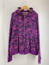 A BATHING APE Thermal Hoodie purple XXL Used