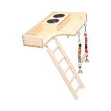 Pet Bird Parrot Playground Wooden Bird Ladder for Grinding Tooth and Paws Simple